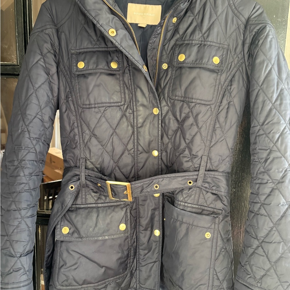 Women's Quilted Jacket with Belt